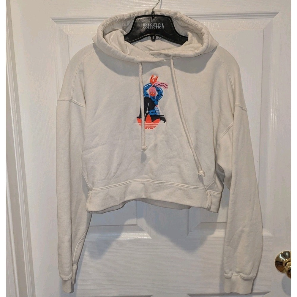 Artist Collab Streetwear Adidas x Egle Adicolor Organic Cotton Crop Hoodie Small